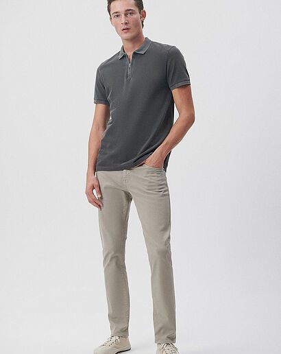 Мужские серые брюки Gabardin Marcus от MAVI, стильный oversize, 97% хлопок, 3% эластан, коллекция Black, современный городской стиль