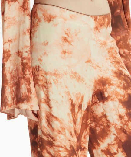 Испанские брюки с оранжевым рисунком Empirme, 100% вискоза, размеры S, M, L, XL, XS