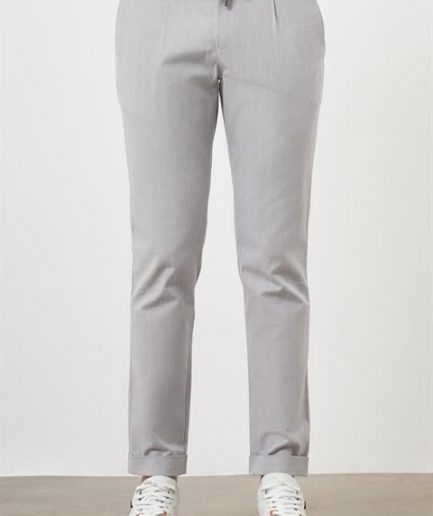 Мужские серые джоггеры Slim Fit из хлопка и льна с карманами и шнуровкой
