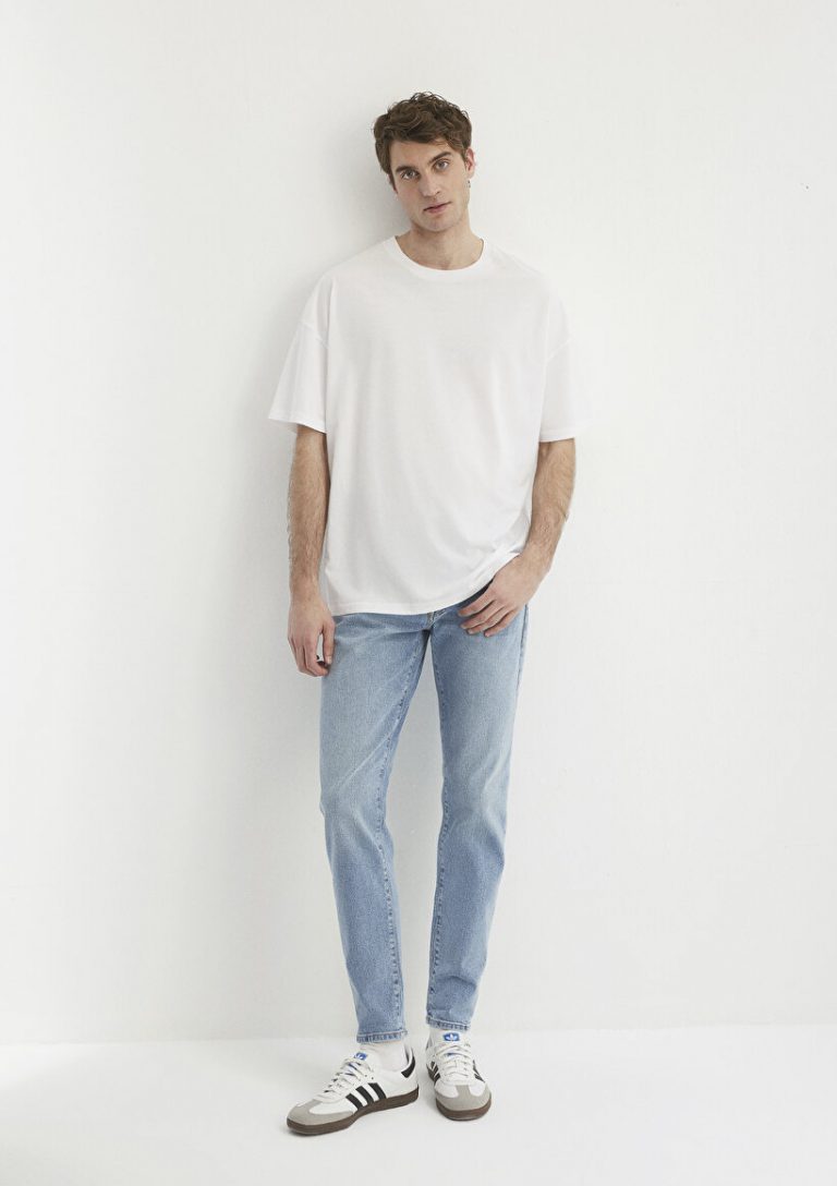 Джинсы Milan Street, светло-голубые, узкие, tapered fit, 99% хлопок, 1% эластан, размеры 27-29, из коллекции MAVI