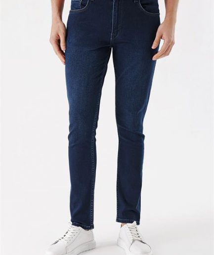 Мужские темно-синие джинсы Morven Lavezzi Deep Denim, прямой фасон, 5 карманов, 97% хлопок, 3% эластан, без подкладки