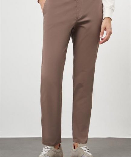 Мужские брюки чинос Morven, коричневые, из 98% хлопка и 2% лайкры, slim fit, с боковыми карманами, модель 44
