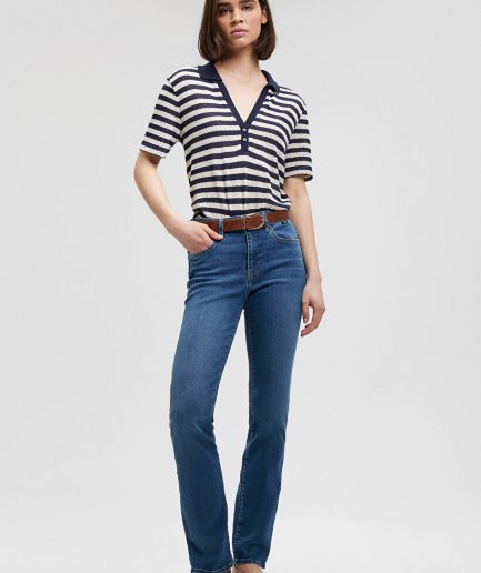 Джинсы Kendra Casual Vintage Indigo от MAVI, высокоясный, классический прямой крой, мягкая ткань для комфорта и поддержки форм