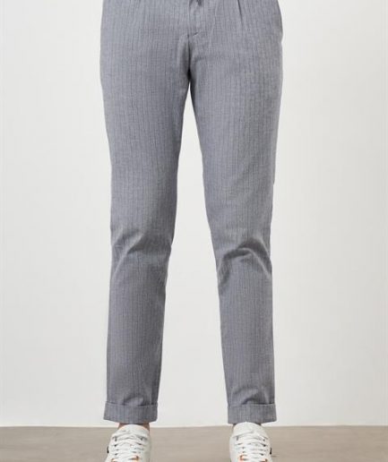 Мужские темно-синие спортивные брюки jogger slim fit из хлопка и льна с карманами и завязками