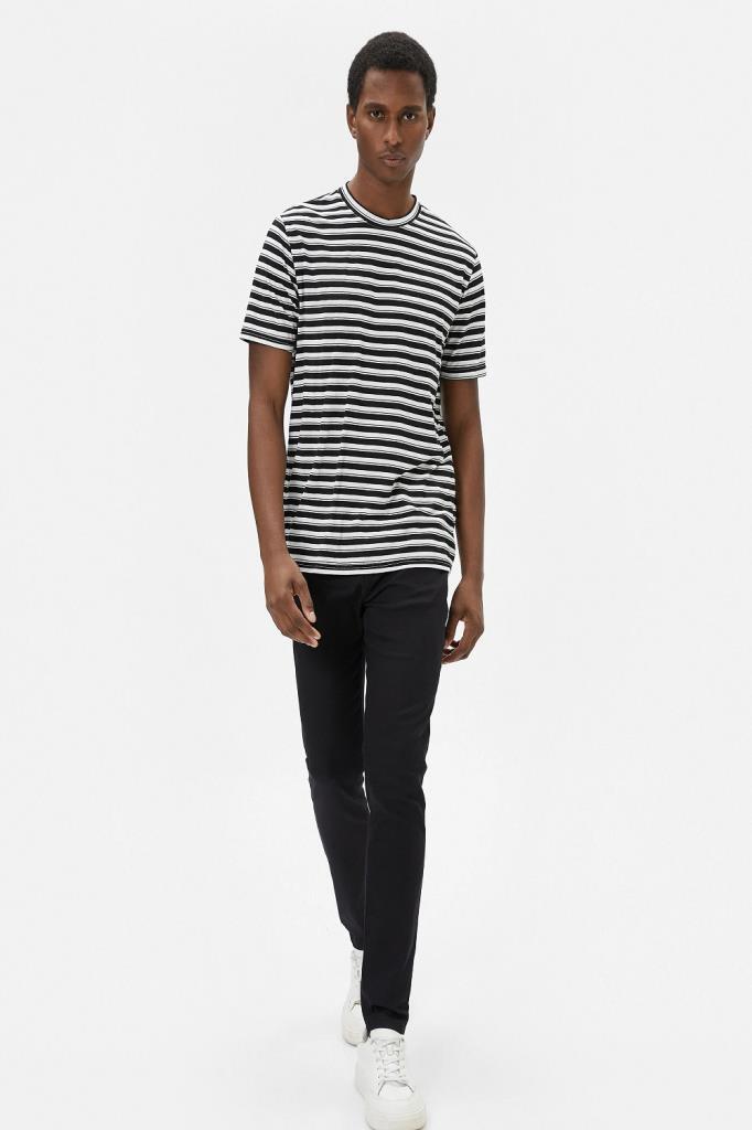Тонкие джинсы Koton Skinny Fit — Модель Michael Jean, черные, стильный спортивный фасон, низкая талия, идеальны для активного отдыха