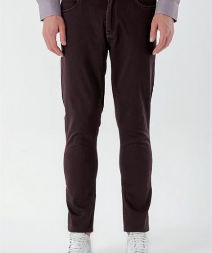 Мужские бордовые брюки Morven Explorer с 5 карманами, Slim Fit, 97% хлопок, 3% лайкра, без подкладки