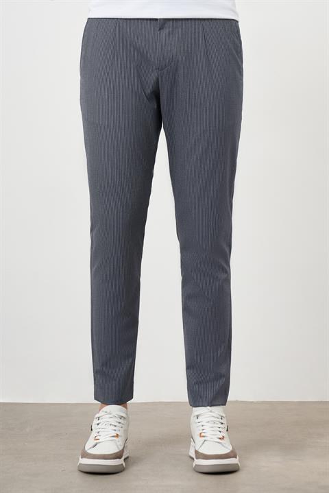 Мужские темно-синие спортивные брюки Morven из поливискозы, Slim Fit, с карманами и застежкой на молнии