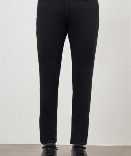 Мужские черные джинсы MorvenSlim Fit с пятью карманами из 98% хлопка и 2% эластана