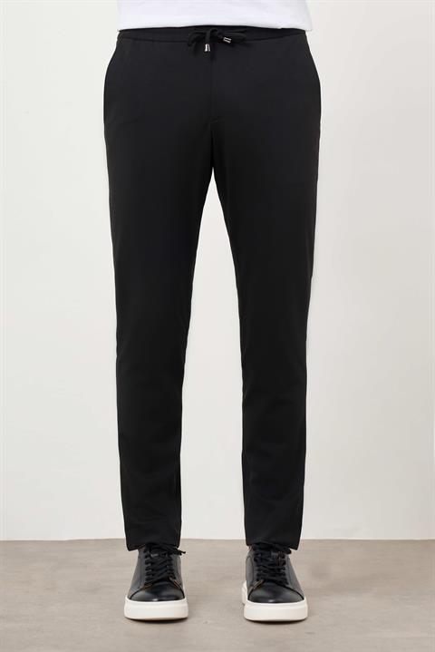 Мужские черные джоггеры slim fit из полиэстера и вискозы с карманами и шнуровкой, повседневные брюки для стильного образа