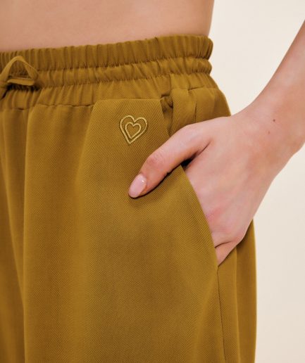 Штаны Olive Moda с резинкой на талии, свободный крой, состав 50% ЛЙОЦЕЛЛ и 50% ВИСКОЗА, стиль Casual, размеры 34-44