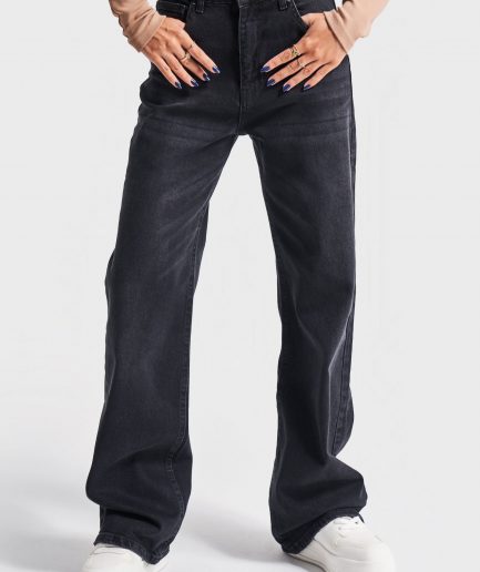 Женские темно-серые джинсы Straight Fit из хлопка без лайкры, стандартная длина, подходят для размеров 34-42
