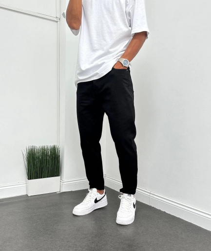 Темные мужские джинсы без лайкры slim fit, подходит для весов 65-70 кг, стильный дизайн и аккуратная стирка