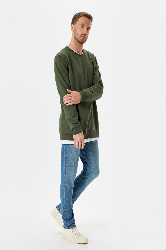 Джинсы Koton Slim Fit — Брэд, индго, обычная талия, узкая брюка, идеальны для стильных образов с оверсайз-оформлением