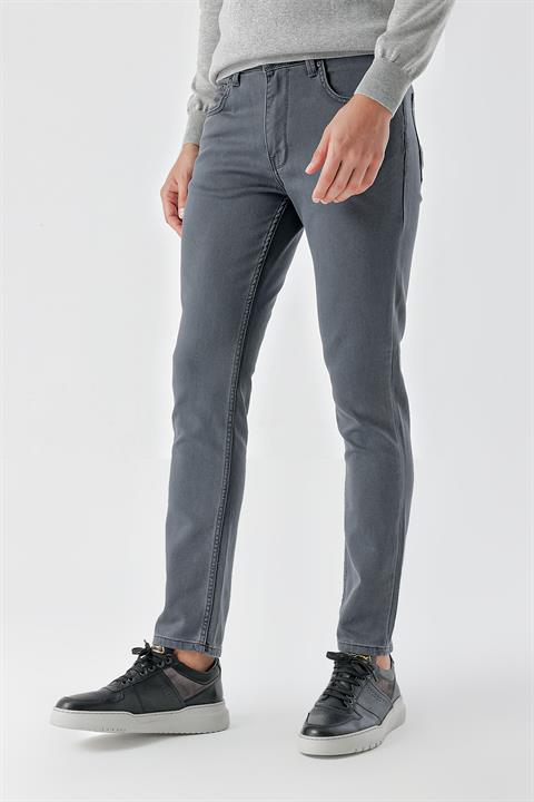 Мужские джинсы Morven из хлопка с 5 карманами, серые, Slim Fit, 87% хлопок, 10% полиэстер, 3% эластан, модель 32