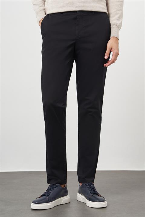 Мужские черные хлопковые брюки чинос с боковыми карманами slim fit