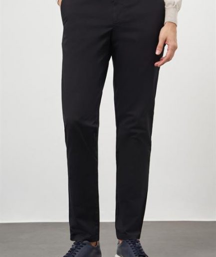 Мужские черные хлопковые брюки чинос с боковыми карманами slim fit