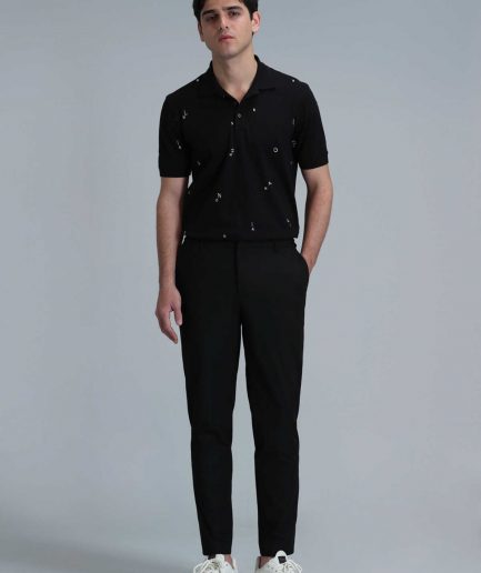 Смарт чино мужские брюки Slim Fit черные размера 46-56