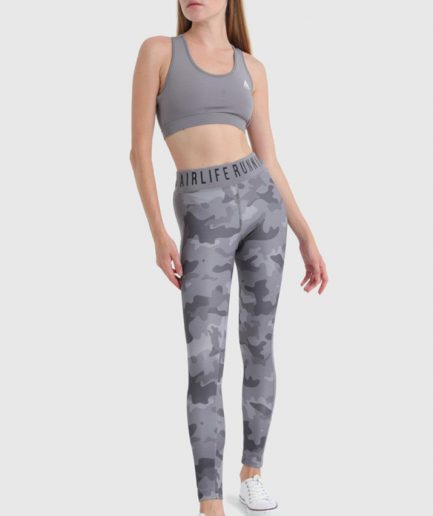 Женские спортивные леггинсы серые 22019, бренда Underwear, размеры S, M, L, XL