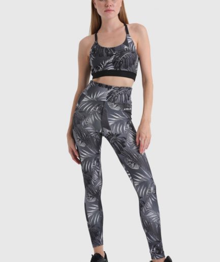 Женские спортивные леггинсы антрацитового цвета Underwear, размеры S, M, L, XL