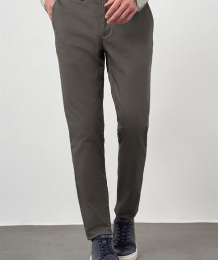 Мужские хаки легкие хлопковые брюки чинос с врезными карманами Slim Fit