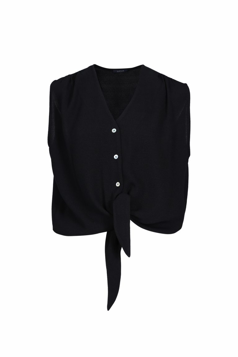 Женская черная блузка Barcelon, доступна в размерах XS, S, M, L, XL