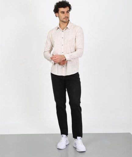 Мужская рубашка Markano бежевого цвета, доступна в размерах S, M, L, XL, XXL