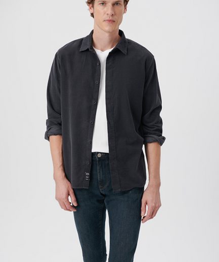 Серая рубашка Mavi из коллекции Black, свободный крой, ткань Tencel, без пуговиц, стильный и timeless дизайн для городского мужчины