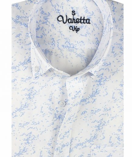 Мужская голубая рубашка с карманами и длинным рукавом Varetta, комфортный крой, современный стиль и высокое качество материалов
