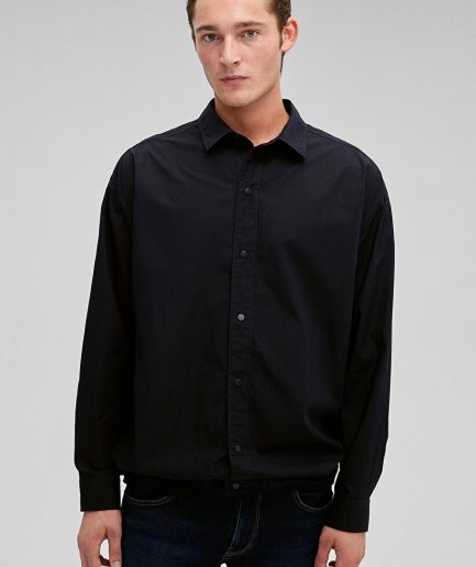 Темно-синий свет shirt MAVI, коллекция Mavi 100 к 100-летию Турецкой Республики, с кнопками спереди, регулируемый талией, 100% хлопок, размер XS