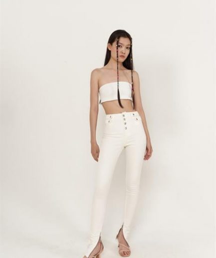 Разделенные джинсы белого цвета, размеры M/28, XS/24, S/26, L/30