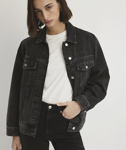 Джинсовая куртка Luna 90-х, темно-серая, oversize, 100% хлопок, с двумя боковыми и внутренними карманами, от бренда MAVI, разные размеры