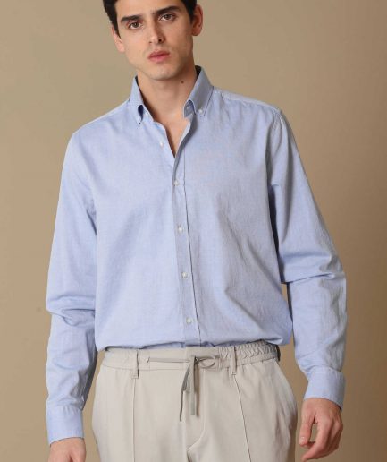 Мужская базовая рубашка Daniel Slim Fit синяя S-XXL