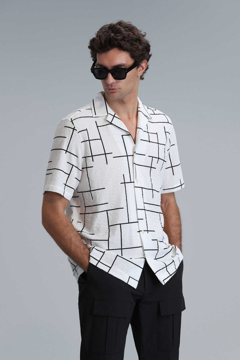 Мужская базовая рубашка Regular Fit цвета экрю, размеры XL, 3XL, L, XXL