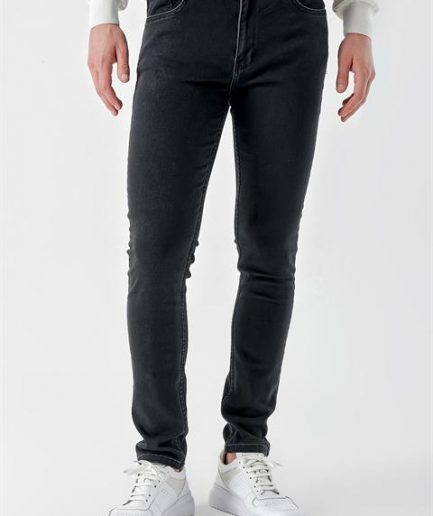 Мужские черные джинсы Morven Slim Fit Samara из 98% хлопка и 2% эластана с карманами, застежка на кнопке и молнии