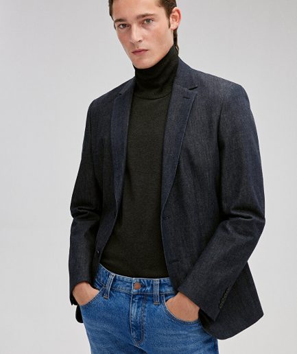 Индиго пиджак MAVI, 100% хлопок, 2 внутренних кармана, размеры S, XS