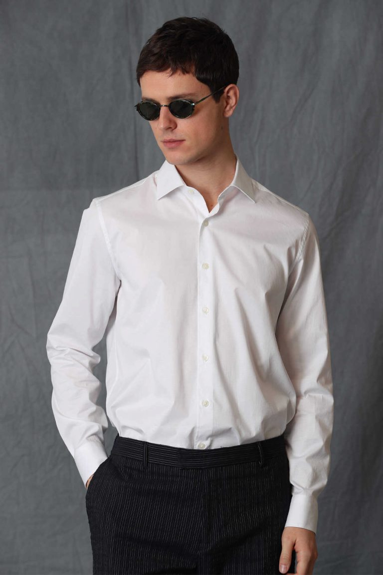 Умная мужская рубашка Comfort Slim Fit белого цвета, размеры XL, L, M