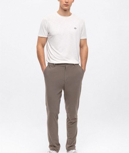 Светло-коричневые спортивные брюки Slim Fit из полиамида и полиэстера, местное производство, размеры 44-50