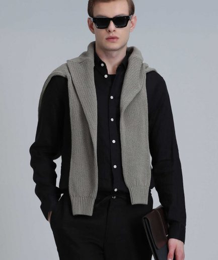Мужская базовая рубашка Comfort Fit черного цвета размера S-3XL