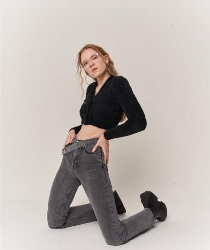 Джинсовые брюки Fuerza серого цвета, размеры: XXS / 22, XS / 24, S / 26, M / 28, L / 30