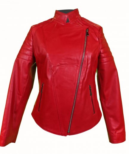 Женская куртка из натуральной кожи, красного цвета, размеры S, M, L, XL, XXL