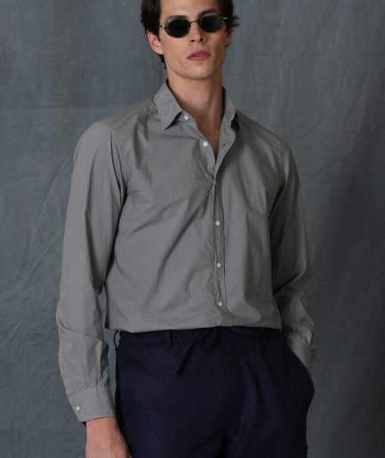 Мужская умная рубашка Comfort Slim Fit в нефтяном зеленом цвете