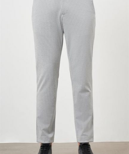 Мужские серые брюки Morven из поливискозы с полосками, Slim Fit, 75% полиэстер, 20% вискоза, 5% лайкра, размеры 40-50