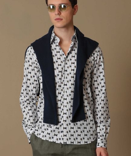Умная рубашка для мужчин Slim Fit, цвет зелёный, размеры L и M