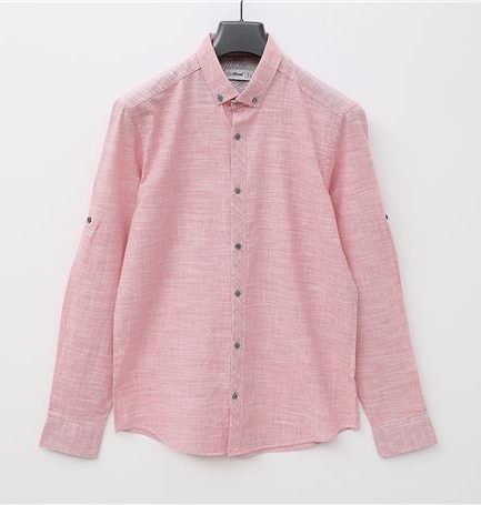 Современная мужская рубашка — 11-1787 — Красная, размеры: XL, L, M, XXL
