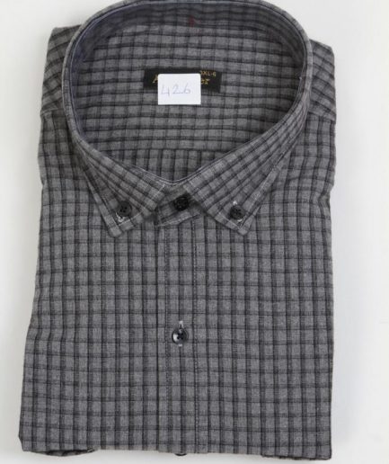 Рубашка Hipatu с двумя карманами из шерсти антрацитового цвета, размер 3XL-5XL, классический и спортивный стиль, максимальный комфорт