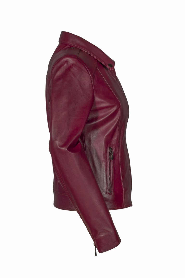 Женская куртка из натуральной кожи Ellan, цвет бордовый, размеры S, M, L, XL, XXL