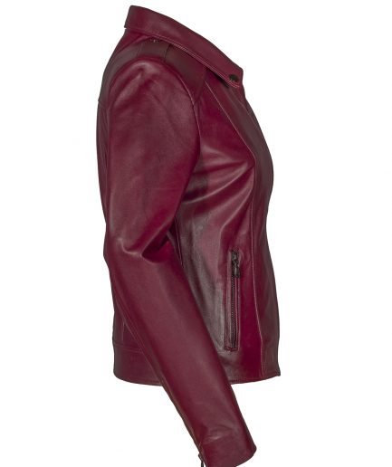 Женская куртка из натуральной кожи Ellan, цвет бордовый, размеры S, M, L, XL, XXL