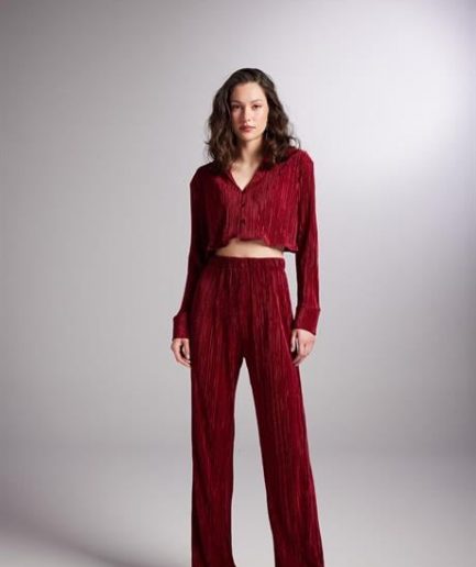 Бордовые брюки Markano Comfy, размеры S, XS, M, L, идеальны для комфортного повседневного стиля