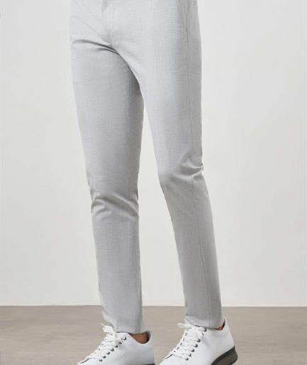 Мужские брюки поливискозные с рисунком Slim Fit цвета TAŞ