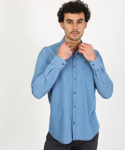 Мужская рубашка Markano, средний синий, доступные размеры: S, M, L, XL, XXL